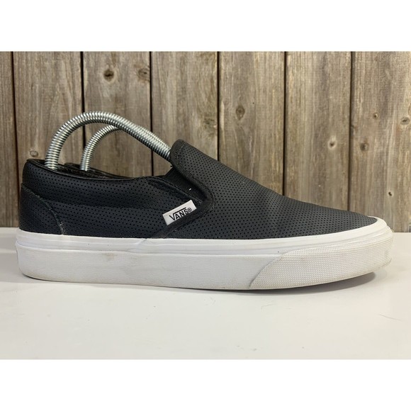 Vans Other - Vans Unisex Classic 721356 Black Leather Casual Shoes Sneakers Size M 7.5 W 9